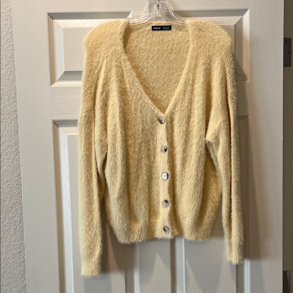 SHEIN yellow cardigan